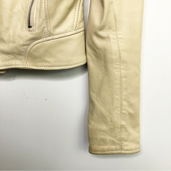 BUFFALO David Bitton tan leather Moto jacket - Picture 6 of 15